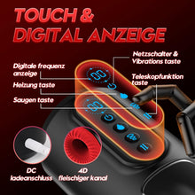 Load image into Gallery viewer, Masturbieren für Männer Masturbator, Sex Spielzeug für die Männer mit 9 Teleskopfunktion &amp; Saugmodi &amp; Vibration, Taschenmuschi Blowjob Masturbatoren, 3D Realistisch Vagina Heizung LCD Display Sex Toys