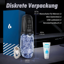 Load image into Gallery viewer, Elektrischer Masturbator Masturbieren für Männer, 7 Vibration 7 Saugmodi Sex Spielzeug für die Männer, Realistische Taschenmuschi Sexspielzeug mit Doppel-Starkmotor, Penispumpe Masturbatoren Sex Toys