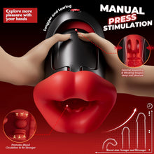Load image into Gallery viewer, Masturbieren für Männer Masturbator, App-Steuerung Sex Spielzeug für die Männer Masturbatoren Quetschbarer Blowjob mit 10 vibrierenden Zungen und internen, sexspielzeug für männer solo Pocket Pussy