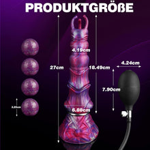 Load image into Gallery viewer, 27cm Monster Ovipositor XXL Dildo mit 4 Silikoneiern Alien Dragon Dildo | Fantasy Knot Dildo groß Anal Plug, Analdildos BDSM Analspielzeug Dildoschwanz für Männer Frauen Paare Gay