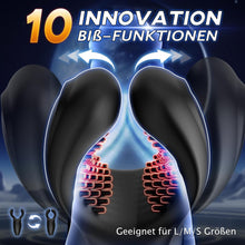 Load image into Gallery viewer, Masturbieren für Männer Masturbator Penis Trainer mit 10 Beißfunktion Sex Spielzeug für die Männer Handheld Penis Vibrator Masturbatoren mit 3D-Weichpartikel 10 Vibrationsmodi Männer Mastorbator
