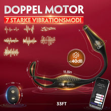 Load image into Gallery viewer, Sex Spielzeug für die Paare 7 Vibrationsmodi Cockring Massagegerät Sex Toy