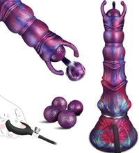 Load image into Gallery viewer, 27cm Monster Ovipositor XXL Dildo mit 4 Silikoneiern Alien Dragon Dildo | Fantasy Knot Dildo groß Anal Plug, Analdildos BDSM Analspielzeug Dildoschwanz für Männer Frauen Paare Gay