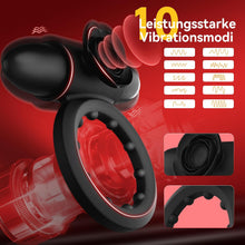 Load image into Gallery viewer, Penisring Vibrator mit Bullet-Vibrator Sex Spielzeug für die Paare Männer, Vibration-Penisringe Sex Toys mit 10 Modi Cockring für Penis Testikel Stimulation, Klitorisstimulator Sexspielzeug für Frauen