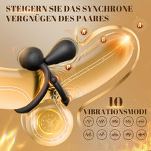 Load image into Gallery viewer, Penisring Vibrator mit 360° Verstellbar Klitorisstimulation, Verzögerter Doppel Penis Ring Sex Spielzeug für die Paare Männer Frau, Penisringe Erotisches Sexspielzeug für Paare Extrem Sex Toys