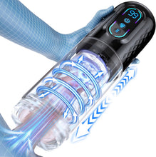 Load image into Gallery viewer, Elektrische Masturbabtor Cup Sexspielzeug für Männer mit 9 Modi Teleskopfunktion und Rotierender Massagefunktion 3D Kanal Pussy Taschenmuschi Penis Masturbieren für Männer