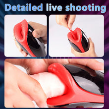 Load image into Gallery viewer, Elektrischer Masturbator Cup 10 Vibration und Heizfunktion mit Zunge lecken Penis Vibratoren Elektrische Masturbatoren Penis Trainer, Männer Eichel Stimulator 3D Realistischer Vagina Pussy