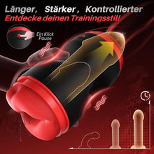 Load image into Gallery viewer, Masturbieren für Männer Elektrischer Masturbator mit 9 Zungenleckmodi 9 Saugmodi 9 Vibrationen Blowjob Transparent Taschenmuschi Sex Spielzeug für die Paare Sexspielzeug für männer solo