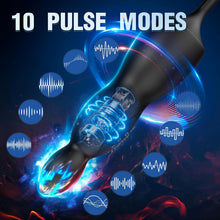 Load image into Gallery viewer, Prostata Vibrator Stimulator mit Stoßfunktion, 10 Vibrationsmodi Extrem Silikon und Doppel Penisring, Penis Vibrator mit Fernbedienung Sex Spielzeug Anal Dildo Analplug Analvibratoren für Mann