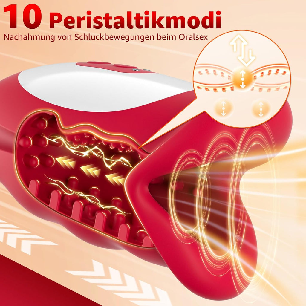 10 Peristaltikmodi und Vibrationsfunktion mit 3 Motoren, Sex Spielzeug für die Männer Vibratorensets,Masturbatoren 360° Penis Stimulator Sex Toys