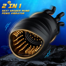 Load image into Gallery viewer, Masturbieren für Männer Penis Vibrator Eichel Stimulation, Sex Spielzeug für die Männer Extrem Oralsex Masturbatoren 10 Modi, Vibratorensets Sexspielzeug für Männer Zunge Solo Paare Taschenmuschi