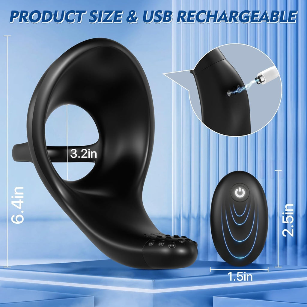 Eherson Penisring Vibrator, Penisringe Sex Spielzeug für Paare mit 9 Vibrationsmodi für Penis Hoden Perineum, Penis Ring zur Potenzsteigerung,Cockring Sex Spielzeug für die Männer Sexspielzeug