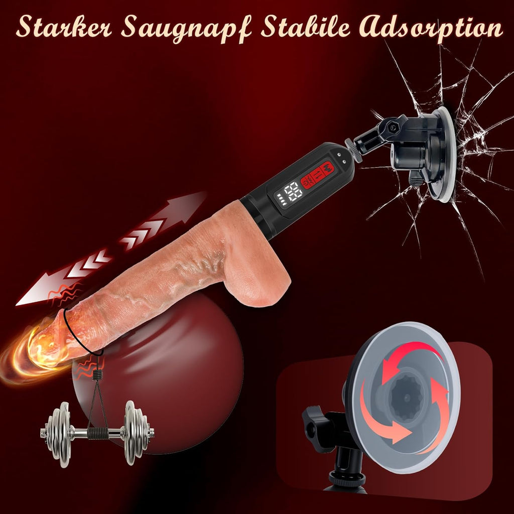 Dildo mit 5 Stoßfunktion & 10 Vibration für Frauen, Vibrator Sex Spielzeug für Paare, Sex Spielzeug für die Frau Männer, Vibratorensets für Frauen Männer, Dildos Sexmaschine Maschinen & Geräte
