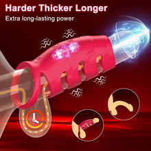 Load image into Gallery viewer, Penisring Sex spielzeug für die Paare Männer, Penis Ring Erotik Sex Spielzeug für Penis G-Punkt, Penishülle Cockring Erotisches Sexspielzeug für Klitoris, 10 Vibrationsmodi Dual Penisringe Sex Toys