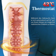 Load image into Gallery viewer, Masturbieren für Männer Elektrisch 10 Vibrationsstufen&amp; 3 Saugstufen Masturbator Männer 42℃ Taschenmuschi Sexspielzeug Vibratorstarb Männer Elektrischer Masturbator taschenmuschi weiß