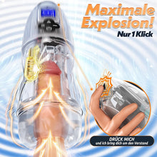 Load image into Gallery viewer, Elektrischer Masturbator Masturbieren für Männer mit 7 Saugmodi 10 Vibrationen Sex Spielzeug für die Männer Transparent 3D Taschenmuschi Blowjob Masturbatoren Penis Vibrator Trainer Pussy Sexspielzeug