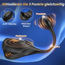 Load image into Gallery viewer, Analvibratoren Prostata Stimulation Männer, Sitzen und Reiten Anal Plug Sex Spielzeug für die Männer mit 9+9 Vibrationsmodi, Doppelmotoren Vibratorensets Analplug für Männer Analkugeln, App-Steuerung