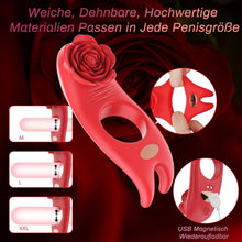 Load image into Gallery viewer, Penisring Sex Spielzeug für die Männer, Penisring Vibrator mit Klitoris Stimulator, Penis Ring Vibratoren Sex Spielzeug für Männer Paare Frauen, 9 Vibrations Cockring