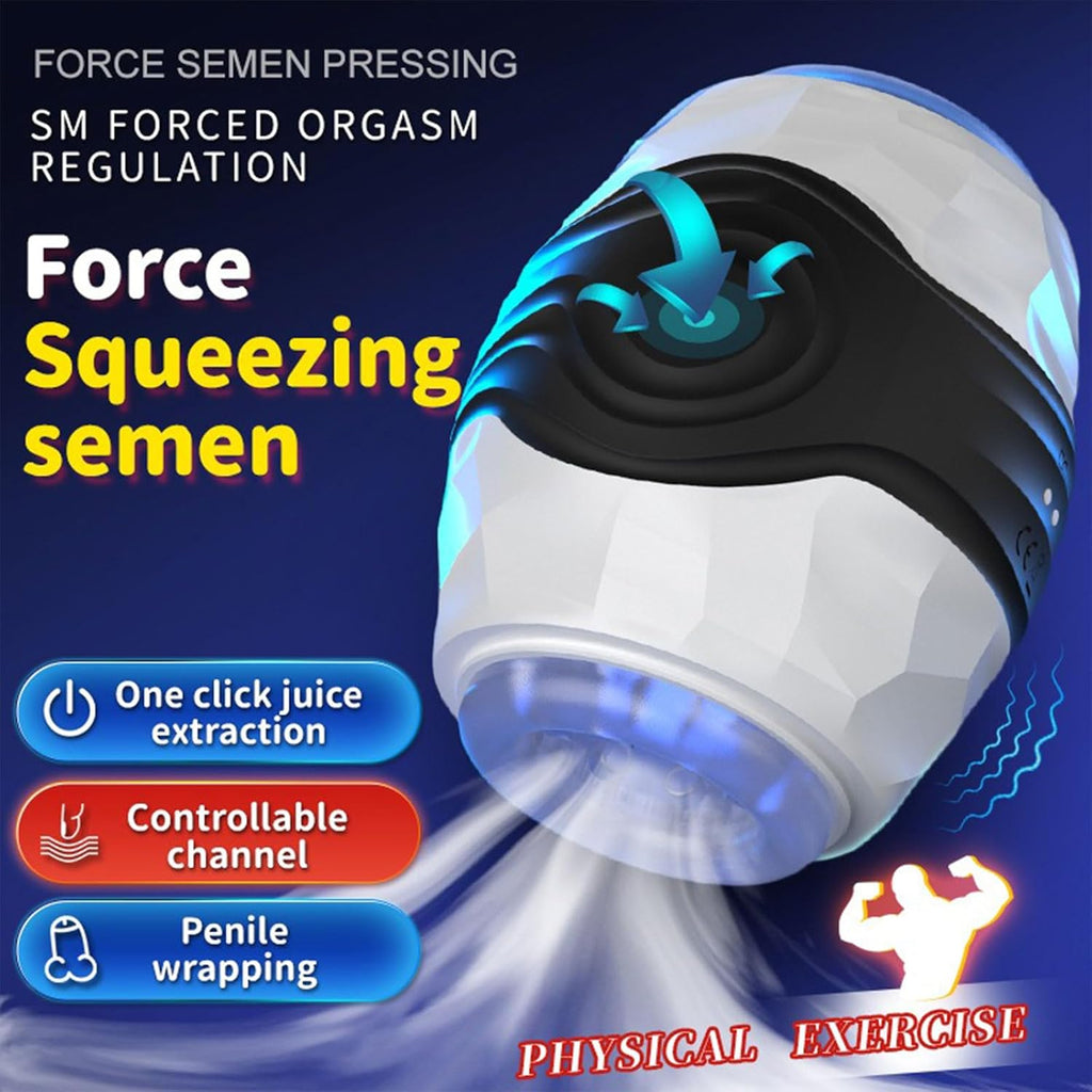 Herren Dual Channel Elektrischer Masturbator mit 10 Vibrationsmodi Penisvibrator, Penistrainer Sexspielzeug Elektrischer Masturbationsbecher Männer Solo Sexspielzeug