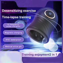 Load image into Gallery viewer, Masturbator mit einzigartigem Texturdesign an der Innenwand,Penis Vibrator für Mann mit 12Vibrationsmodi, Elektrische Masturbatoren Penis Trainer, Männer Eichel Stimulator Silikon Sexspielzeug