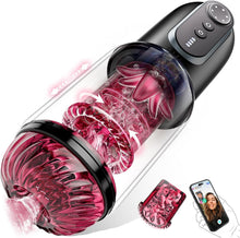 Load image into Gallery viewer, Elektrischer Masturbator Masturbieren Sex Spielzeug für Männer 5 Teleskop 5 Rotierend 5 Saugen, Vibratorensets APP Fernbedienung Vagina Pussy Sex Toys Penispumpe, Masturbatoren Taschenmuschi