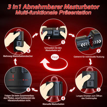 Load image into Gallery viewer, Elektrischer Masturbator Sex Spielzeug für die Männer - Masturbieren Sexspielzeug für Männer Solo Paare Extrem Sex mit 10 Vibrierend &amp; Rotierend, Taschenmuschi Penis Masturbatoren Blowjob Sex Toys