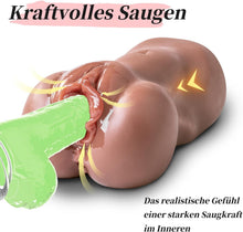 Load image into Gallery viewer, Masturbieren für Männer Masturbator - 2 in 1 Pocket Pussy Groß mit 3D Vagina Klitoris Anal Taschenmuschi Masturbatoren Doppelkanal Tragbare Erotik sex spielzeug für die männer solo