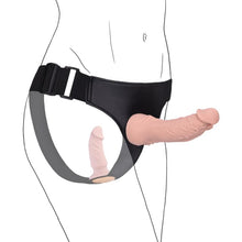 Load image into Gallery viewer, Doppeldildos – Silikon-Umschnalldildo mit abnehmbarer Steuerung und Vibration