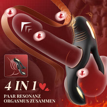 Load image into Gallery viewer, Penisring Vibrator Spielzeug für die Paare Klitoris, Penis Ring Erotisches Sex Spielzeug für Paare Extrem Sex 10 Vibrationsmodi, Penisringe Sex Spielzeug für die Männer Solo Dual Cockring Massagegerät