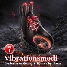 Load image into Gallery viewer, Sex Spielzeug für die Männer Penisring mit Einstellbare Größe, Cockring Vibration Sex Spielzeug für Paare mit Rabbit Vibrator für Klitoris, Erotik Sexspielzeug Penis Ring Sex 7 Vibrationsmodi Sex Toys