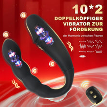 Load image into Gallery viewer, Doppeldildos Dildo Anal Vibrator Klitorisstimulator G-punkt Vagina Klitoris Anal Massage Drahtlose Steuerung Dildo Doppel Headed Vibratoren U-förmigen Sex spielzeug für Frauen Lesben Paar