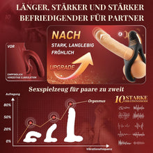 Load image into Gallery viewer, Penisring Vibrator Spielzeug für die Paare Klitoris, Penis Ring Erotisches Sex Spielzeug für Paare Extrem Sex 10 Vibrationsmodi, Penisringe Sex Spielzeug für die Männer Solo Dual Cockring Massagegerät