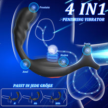 Load image into Gallery viewer, nal Vibrator Prostata Stimulation Männer mit Penisring Sex Spielzeug für die Männer Anal Dildo Analplug Analvibratoren für Mann Anal Plug Vibratorensets für Männer mit 9 Vibrationsmodi Sex Toys