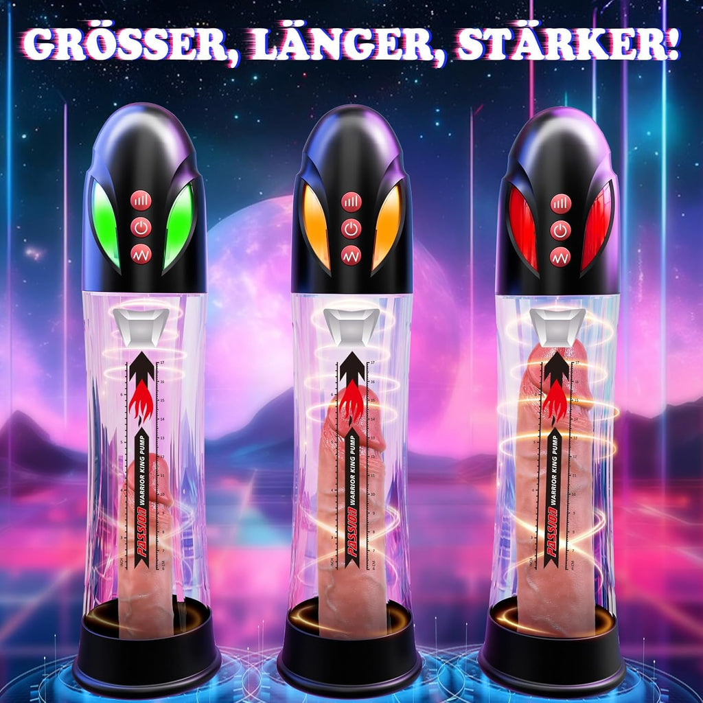 Penis Pumpe Sex Spielzeug für die Männer - Penispumpe für Penisvergrößerung mit 4 Saugenmodi & 4 Druckmodi