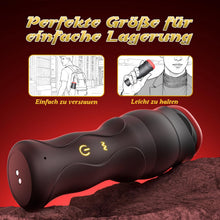 Load image into Gallery viewer, Elektrischer Masturbator für Männer Solo Multifunktionales Sexspielzeug mit 10 Vibrationsmodi &amp; 5 Druckmodi IPX6 Wasserdicht Silikon Taschenmuschi 3D Stimulation Masturbatoren USB-Aufladung