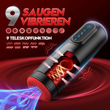 Load image into Gallery viewer, Masturbieren für Männer Masturbator, Sex Spielzeug für die Männer mit 9 Teleskopfunktion &amp; Saugmodi &amp; Vibration, Taschenmuschi Blowjob Masturbatoren, 3D Realistisch Vagina Heizung LCD Display Sex Toys