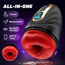 Load image into Gallery viewer, Elektrischer Masturbator Masturbieren für Männer 9 Vibration, Penistrainer App-steuerung mit Heizstab, Sex Spielzeug für die Männer Solo Masturbatoren Oral Vibrator Penis Sexspielzeug