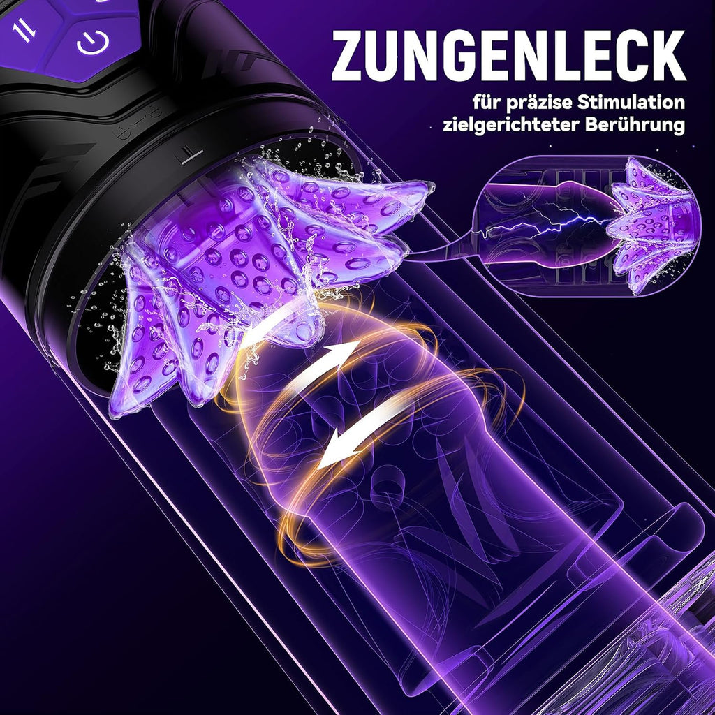 Masturbieren für Männer mit 9 Teleskop 9 Rotation 9 Saugen, Elektrischer Masturbator mit Handyhalterung Blowjob Taschenmuschi für die Männer Elektrisch Sexspielzeug für Männer Solo