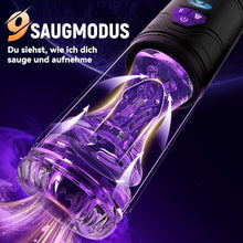 Load image into Gallery viewer, Masturbieren für Männer mit 9 Teleskop 9 Rotation 9 Saugen, Elektrischer Masturbator mit Handyhalterung Blowjob Taschenmuschi für die Männer Elektrisch Sexspielzeug für Männer Solo
