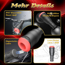 Load image into Gallery viewer, Elektrischer Masturbator für Männer Solo Multifunktionales Sexspielzeug mit 10 Vibrationsmodi &amp; 5 Druckmodi IPX6 Wasserdicht Silikon Taschenmuschi 3D Stimulation Masturbatoren USB-Aufladung