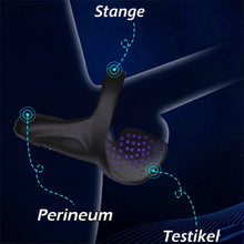 Load image into Gallery viewer, Silikon-Vibrator für Penis mit Penisring und 10 Vibrationsmodi