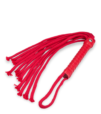 Rote BDSM-Riemenpeitsche